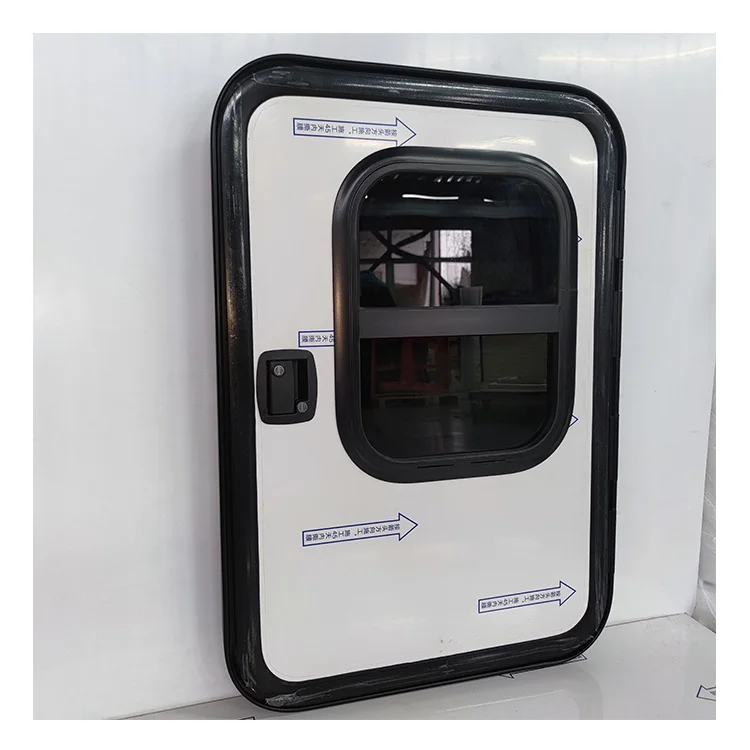 

The Stylish RV Teardrop Door 620x1200mm Caravan Door Tempered Glass For Sliding Window RV Door