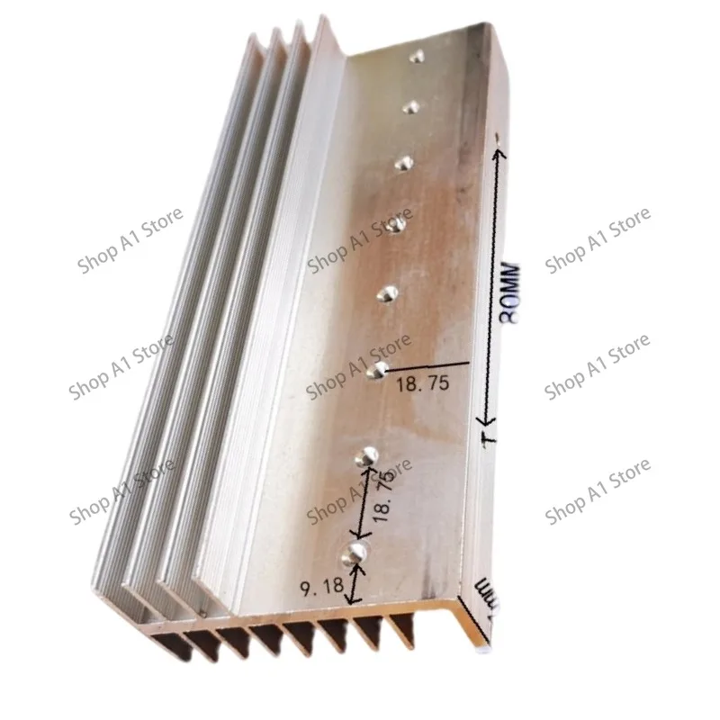 8 holes 8 large tube aluminum alloy heat sink hole spacing 18.75 TO-247 high power radiator inverter commonly used
