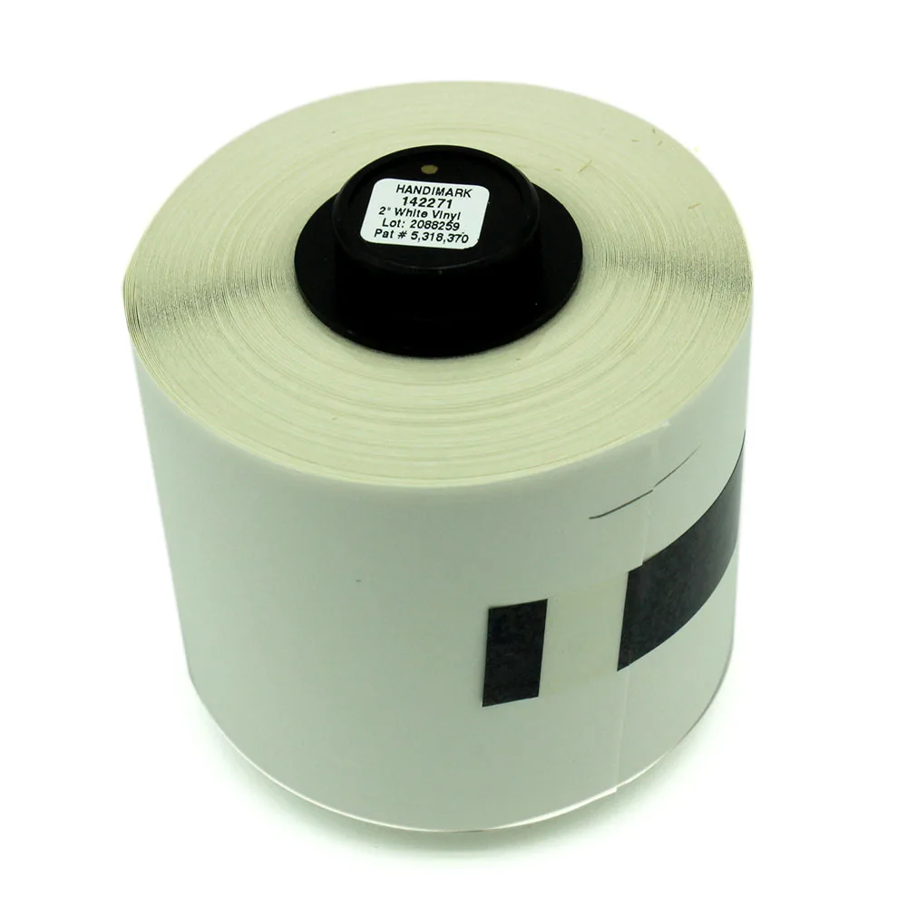 

HandiMark Label tape 22082221 white vinyle 2.0"x50'(50.8mm x 15.2m)For portable handheld label printer wire marker typewriter