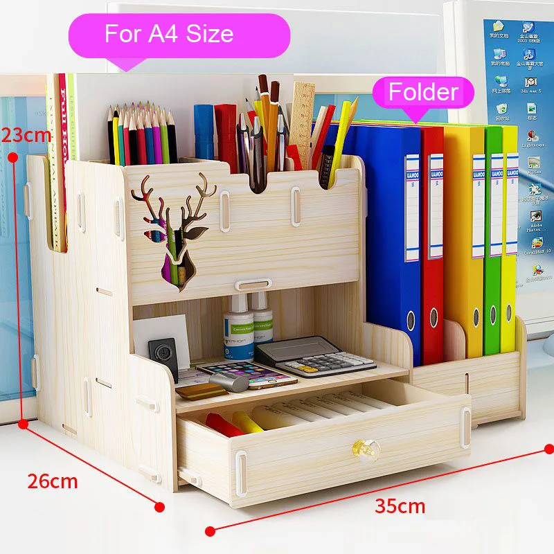 Simple And Stylish Multi-layer Storage Rack Multifunctional Office Desktop Orgnizer Pen Holder