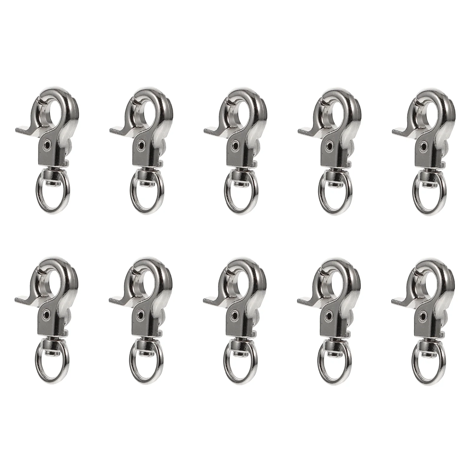 

10 Pcs Heavy Duty Keychain Birdcage Lock Door Locks Anti-escape Latch Wallet Birds Clip Silver Pet Safety Clips