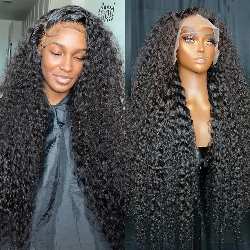 

40 Inch Deep Wave Frontal Wig 13x4 13x6 Curly Lace Front Human Hair Wigs For Black Women HD Transparent Wet And Wavy Water Wave