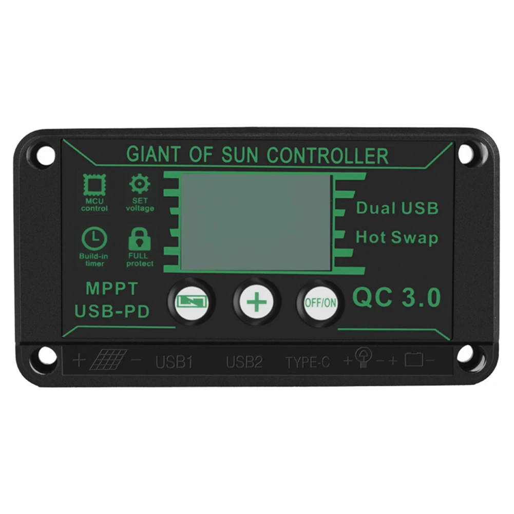 MPPT Charge Controller Waterproof Solar Panel Regulator Digital Display Wide Compatibility 10A 100A Current Options