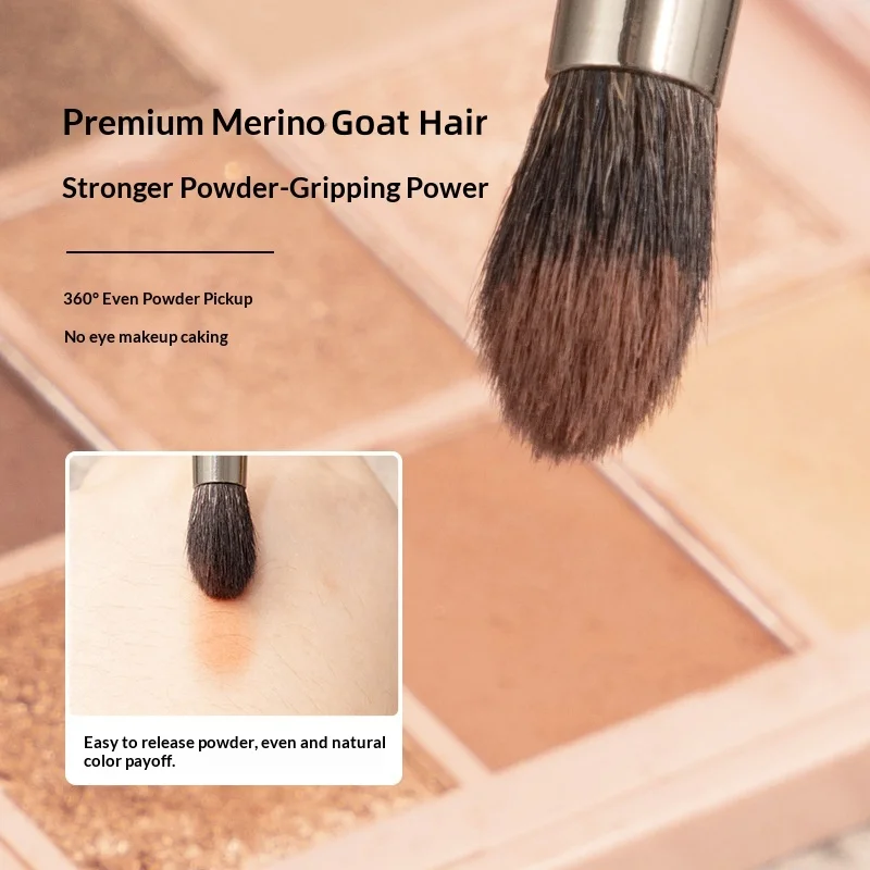 10pcs Eyeshadow Makeup Brushes Set Goat Hair High Quality Eyeshadow Eyelash Brush, Animal Hair Eye Make Up Brushes Tool