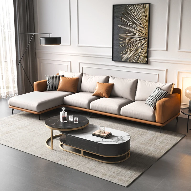 

Для современного японского стиля L-образные металлические ножки секционный диван тканевый диван комплект мебели для гостиной