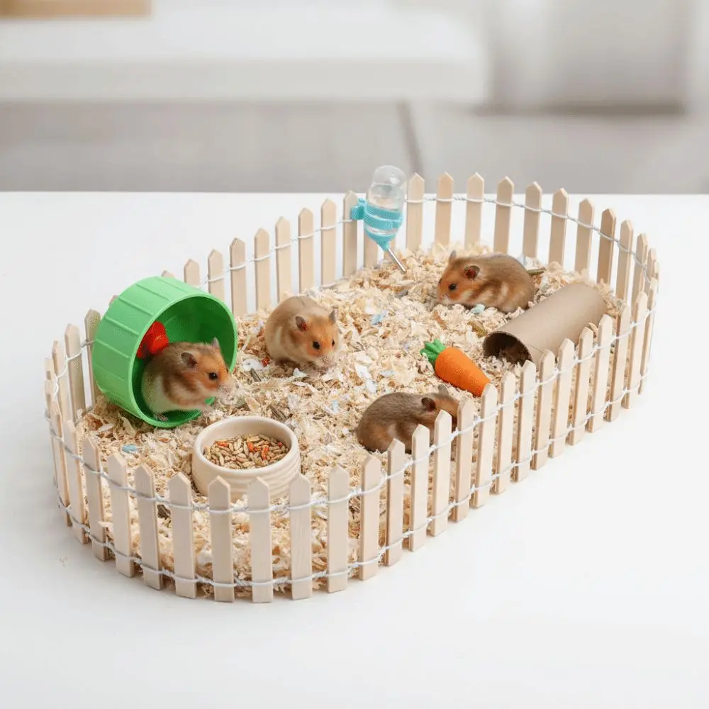 90x5cm Mini Fairy Garden Fence Customizable Decorative Miniature Picket Fence Natural Wood Realistic DIY Wooden Fence