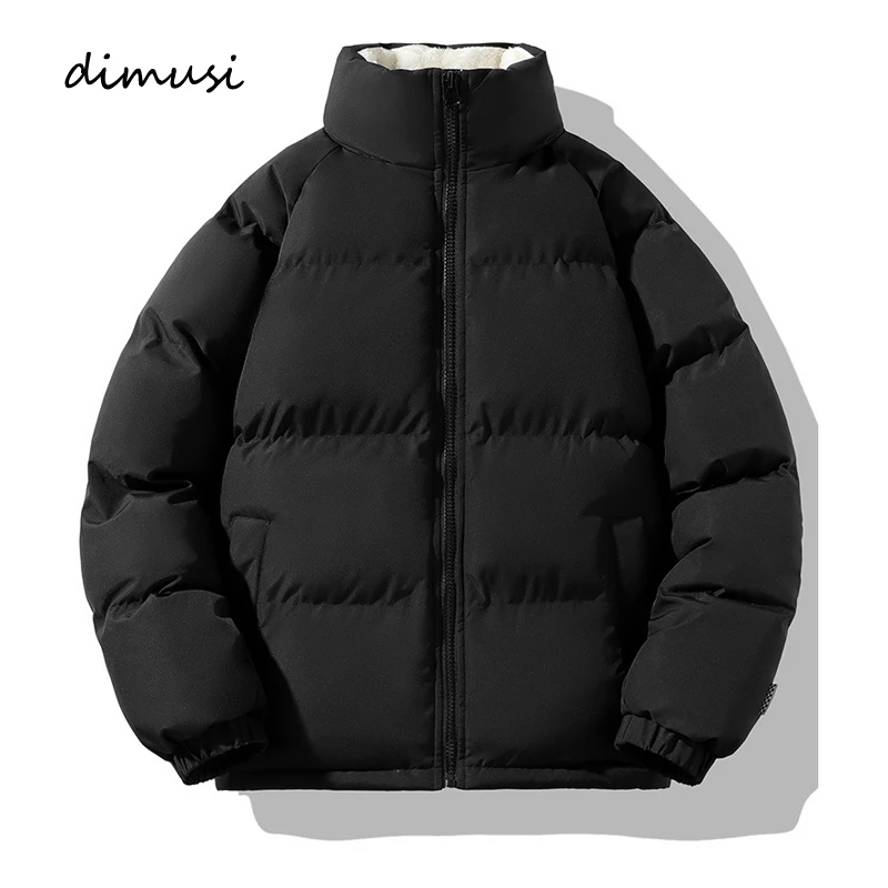 DIMUSI Winter Men\'s Warm Jacket Fashion Male Cotton Thicken Padded Coats Casual Outwear Men Stand Collar Down Thermal Clothing