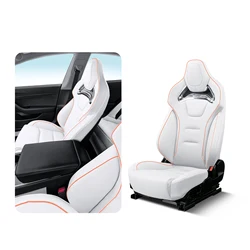 Alfanxi Seat Covers Microfiber Leather Covers for Model 3 Seats Modification Compatible with 2019-2024 Tesla Model 3