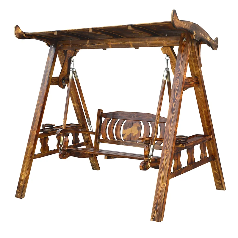 

Swing Outdoor Cradle Hanging Cradle Cradle Solid Wood Swing Chair Courtyard Adult Home Park Anticorrosive Log Balcony Room