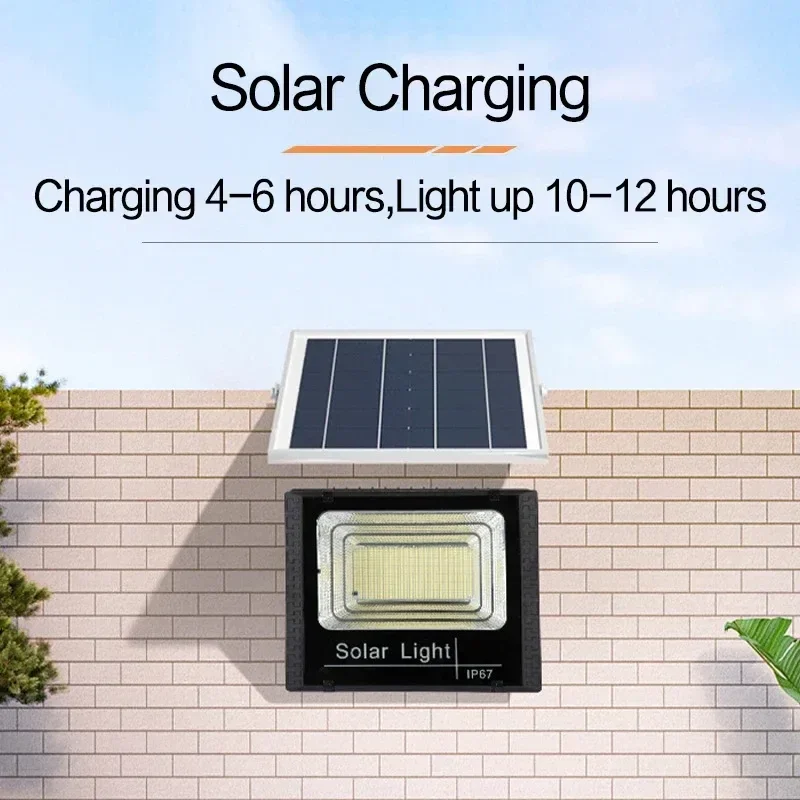 2026 Solar Flood Lights 50-500W LED Solar Powered Spotlight Outdoor Waterproof Reflector Solar with Remote Control HOT SELLING