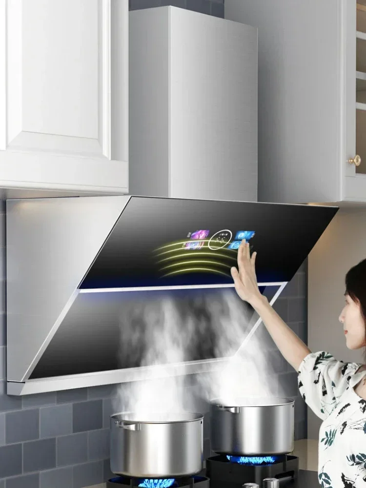 Stovevoice control Home New Kitchen Automatic Cleaning Hood Cooking Stove and Range Hood Hood Smoke Under The Exhaust