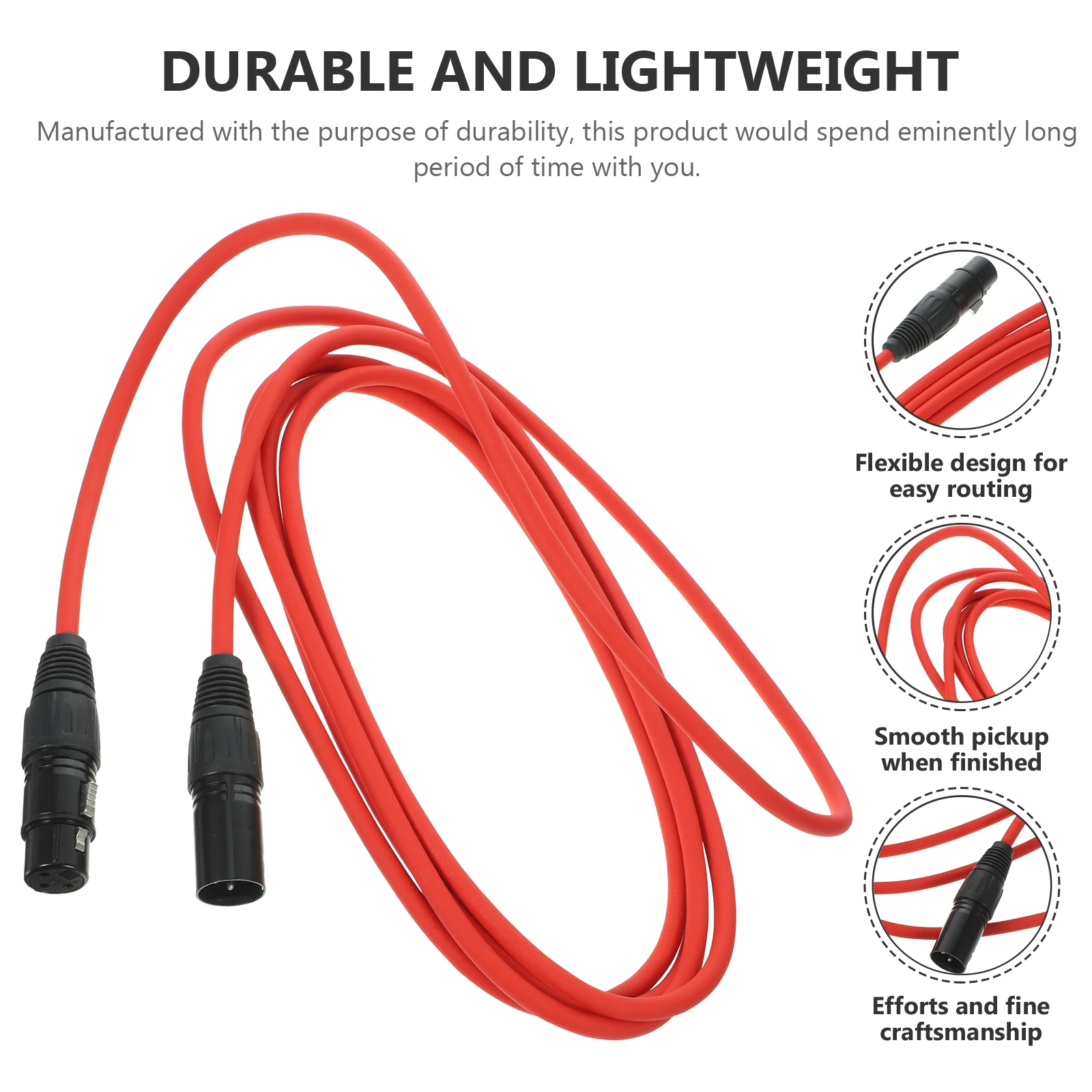 

Braided Audio Microphone Signal Cable Male To Female Shielded 3.5Mm Sound Connector For Stage Light Signal Transmission Cable