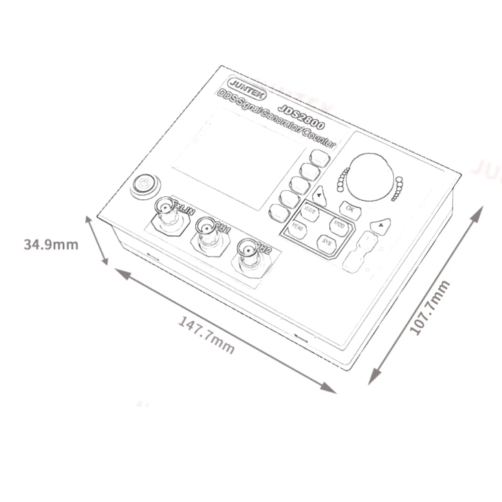 JDS2800 fully CNC dual channel DDS function arbitrary wave signal source 15-60MHz generator frequency counter