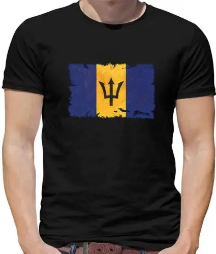 Barbados Grunge Flag Mens T-Shirt - Caribbean - Bridgetown - Country - Flags