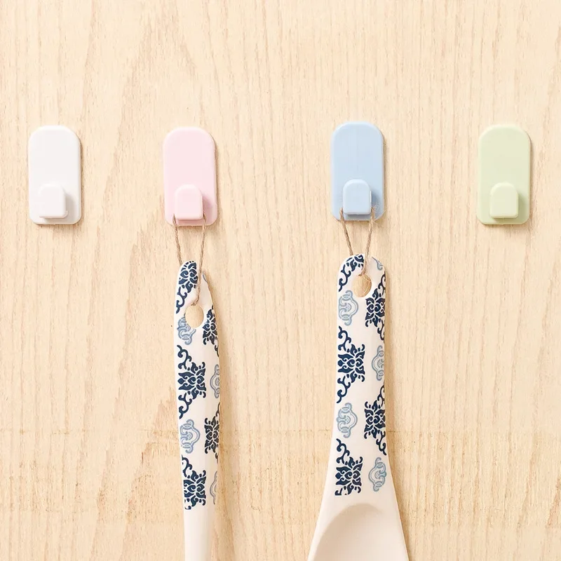 4Pcs Sticky Hooks Kit for TV Air Conditioner Remote Controller Key Practical Use Wall Storage Holder Stationary Organizer