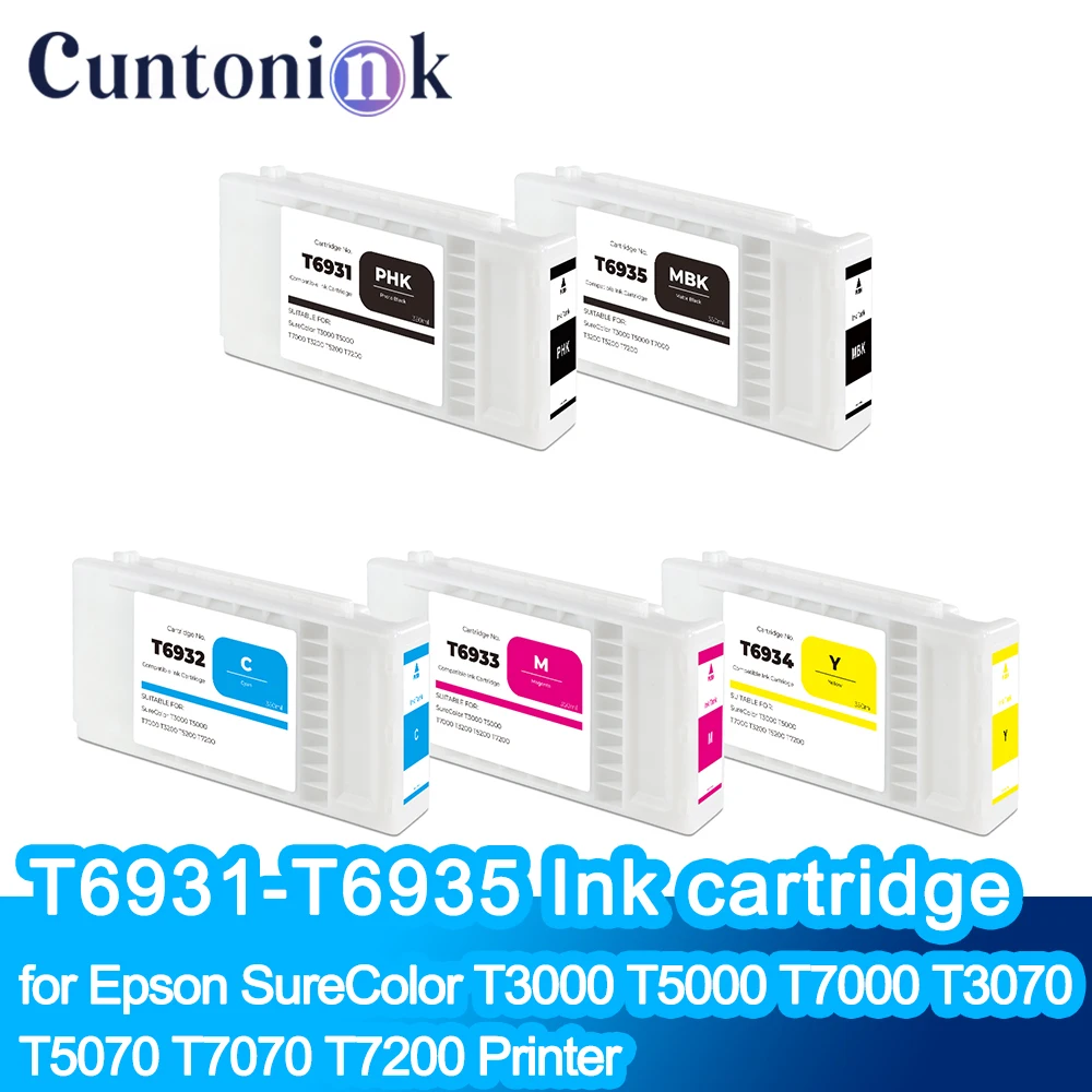 T6931-T6935 Compatible Ink Cartridge for Epson SureColor T3000 T5000 T7000 T5070 T7070 T3270 T5270 With Pigment Ink With Chip