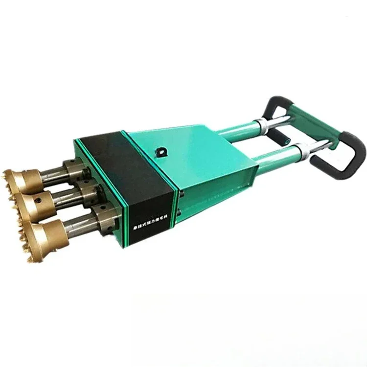 Suspended three-head chisel Pneumatic wall chisel Bridge deck portable three-head chisel