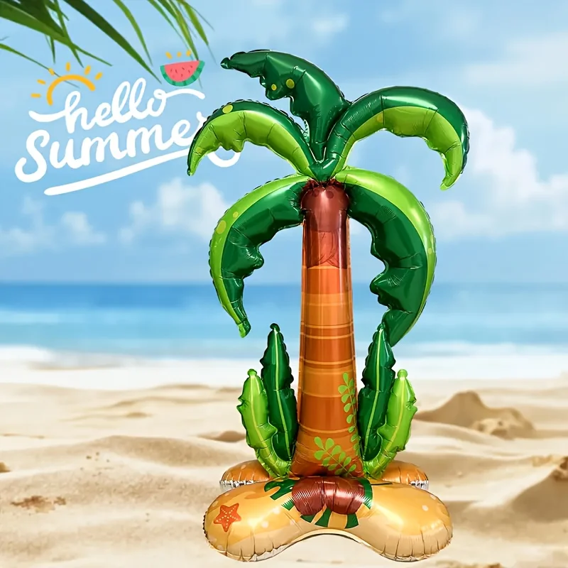 1 Stück Kokosnussbaum-Ballon Riesiger Aufblasbarer Palmenbaum Hawaii-Party-Dekoration für Geburtstag Hochzeit Babyparty Geschenke