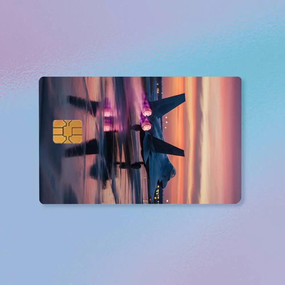 Cool Aircraft  Credit Card HD Stickers Premium matte film effectively prevents fingerprints and daily abrasion.