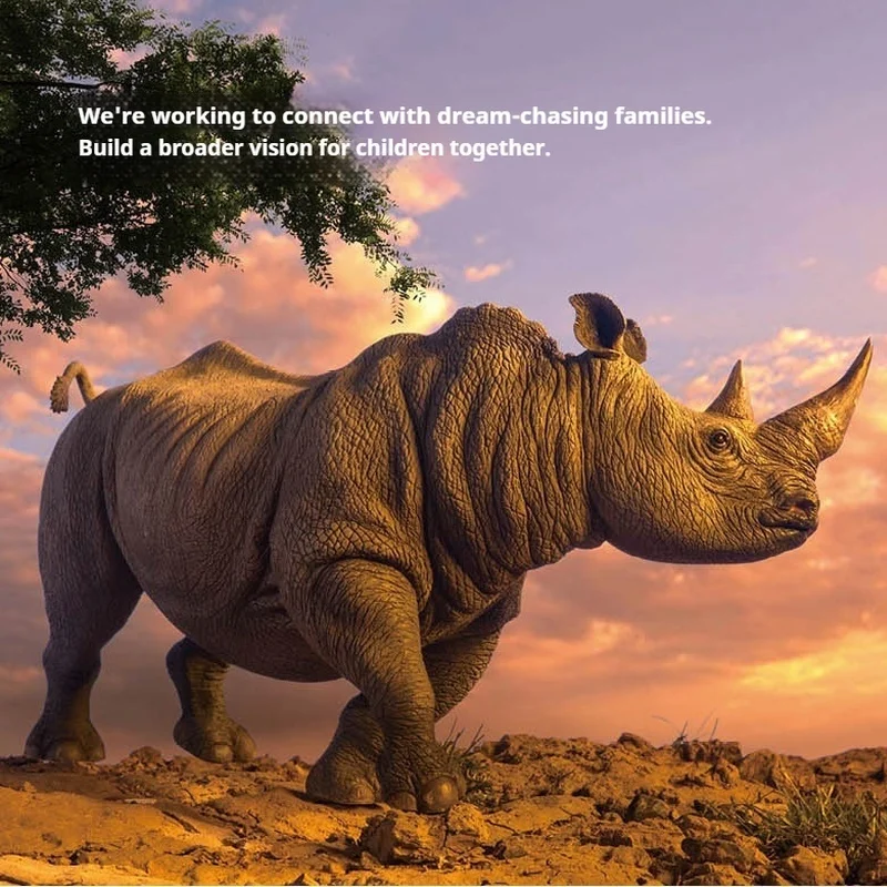 

В наличии, натуральная модель-компаньон роста динозавра King Zoo 03, белый носорог Ника, статическое украшение в виде животного, коллекционная игрушка