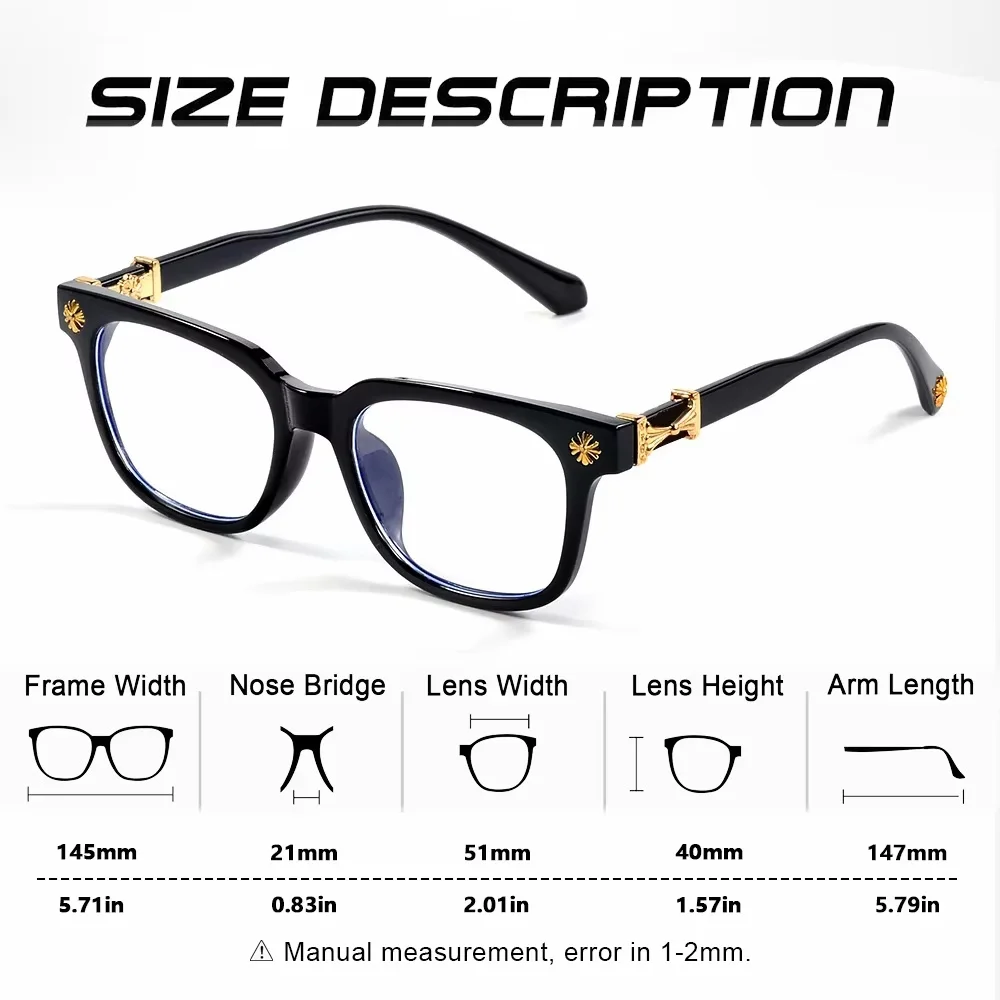 Classic 2Pcs Square Anti Blue - مراجعة Gaming Glasses Blue وسعره