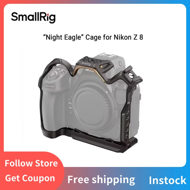 SmallRig Design “Night Eagle” Cage for DJI RS 4316 with Detachable Cold Shoe Arca-Swiss with Quick Release Plate for Nikon Z 8