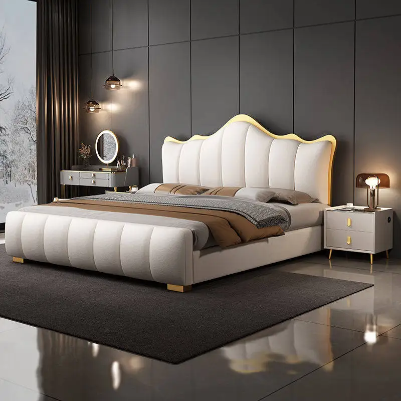 

*Modern Luxurious American-style room Set with Solid Italian Leather Cushions and Extra-large / Large-sized Storage