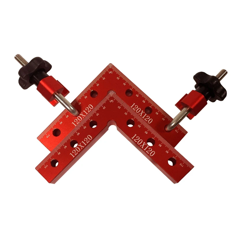 

90 degree positioning ruler woodworking right angle clip, puzzle fixed photo frame fixture, aluminum alloy straight