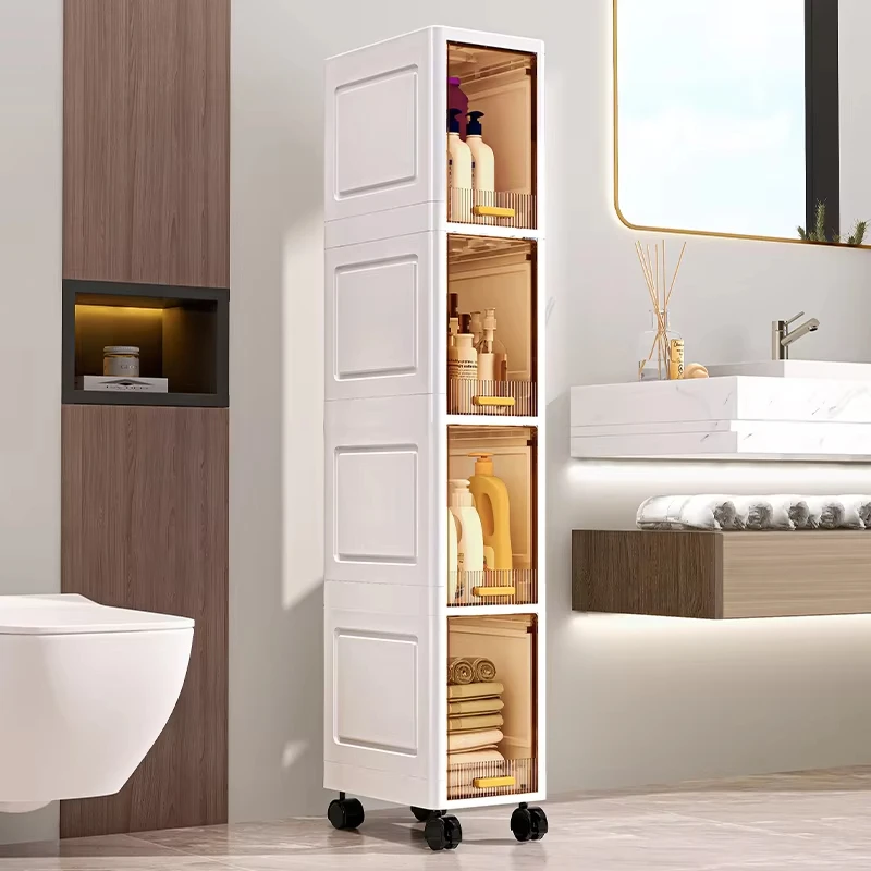 Estante de Almacenamiento Móvil con Ruedas Giratorias para Cocina, Impermeable y a Prueba de Polvo, Ahorra Espacio, para Especias, Libros, Juguetes y Bocadillos