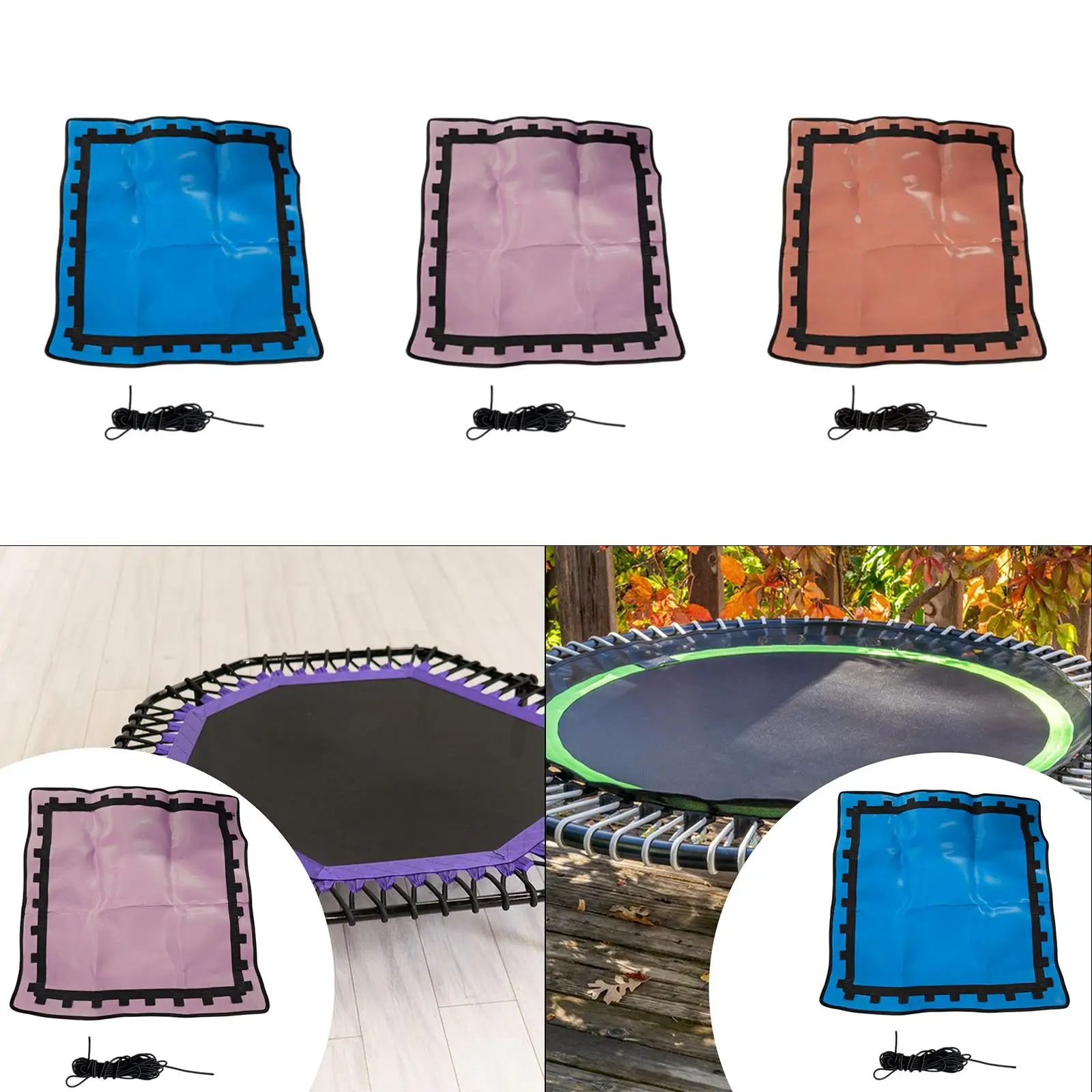 Trampolin-Ersatzmatte, passend für 2,8 Fuß große quadratische Rahmenteile, springende Rebounder-Matte für Hof, Spielzimmer, Übung, Spielplatz, Garten