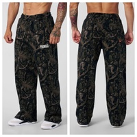 2025 Young American trendy sweatpants collaboration anime joggers cotton terry print wide-leg casual pants hip-hop street pants