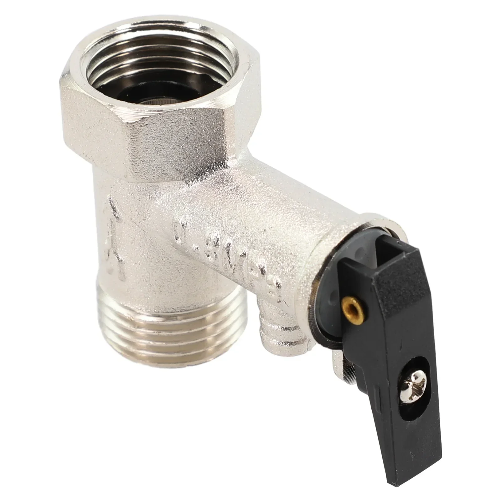 Brass Pressure Relief Valve for Closed Water Systems Adjustable Pressure Settings 1/2 Inch Threads Reliable Performance