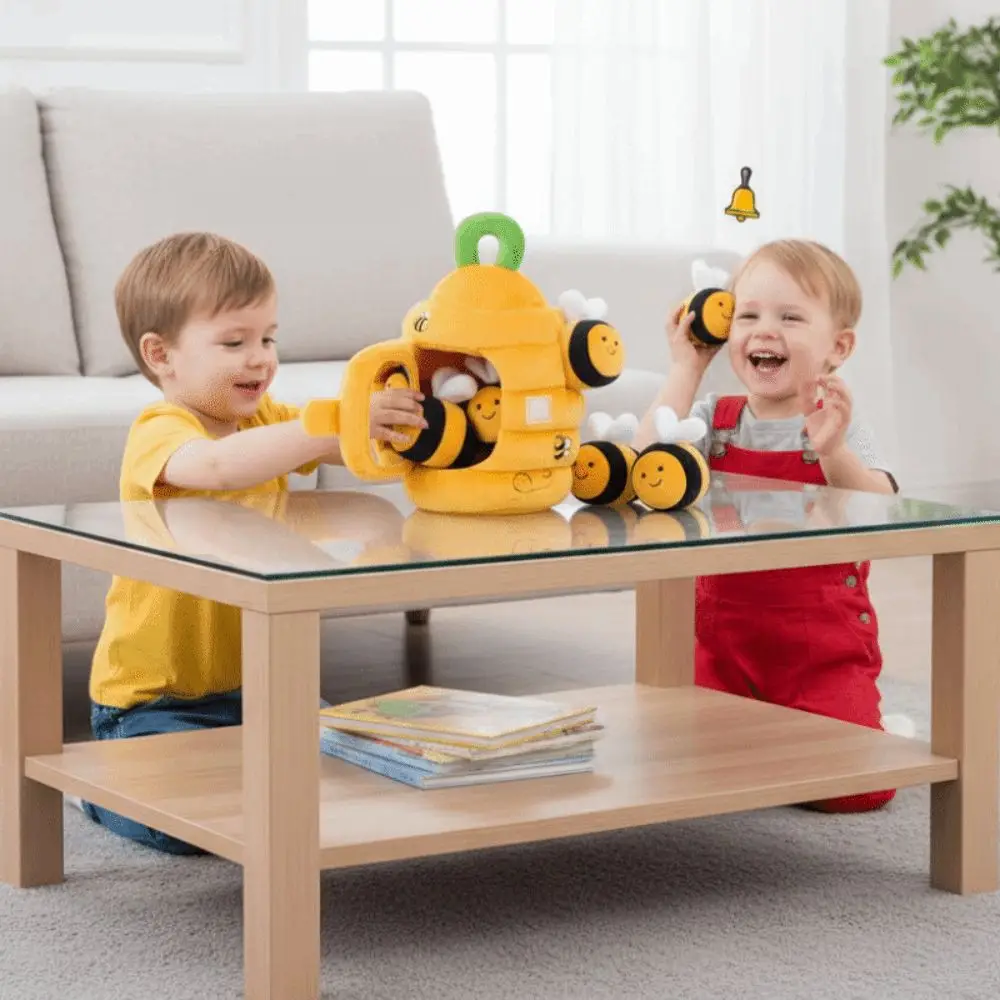 

Cartoon Animals House Bee Fluffy Cute Simulated Farm Set Soft Kawaii Bees Build Their Hives Christmas Gift