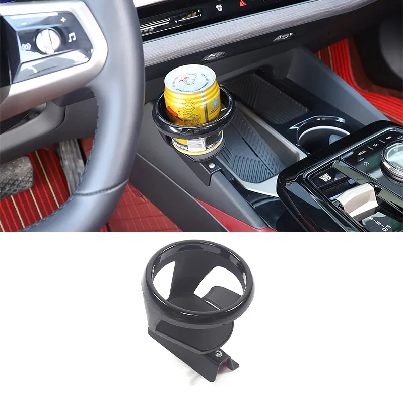 

Carbon Steel Black Car Center Console Water Cup Bracket For BMW 5 Series G60 2024 2025 Car Interior Accessories