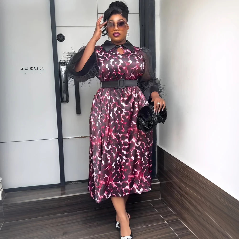 Gaun Afrika Elegan untuk Wanita 2025 Pakaian Afrika Gaun Panjang Pesta Pernikahan Ukuran Besar Dashiki Ankara Jubah Pakaian Wanita Kantor