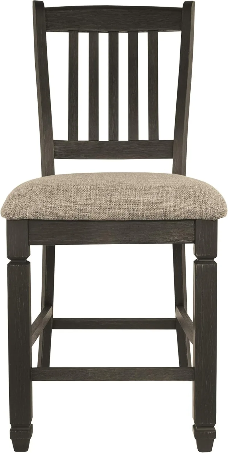 Tyler Creek Farmhouse 24.38" Counter Height Upholstered Barstool Set of 2 Almost Black Polyester 100 % feel good fabric