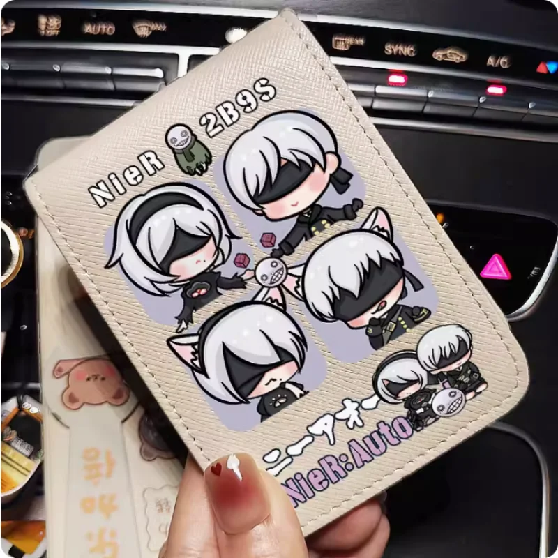 

Anime NieR:Automata Wallet Fold Bag Multi Card Coin Pocket Photoes Holder Fashion Kids Wallets Gift