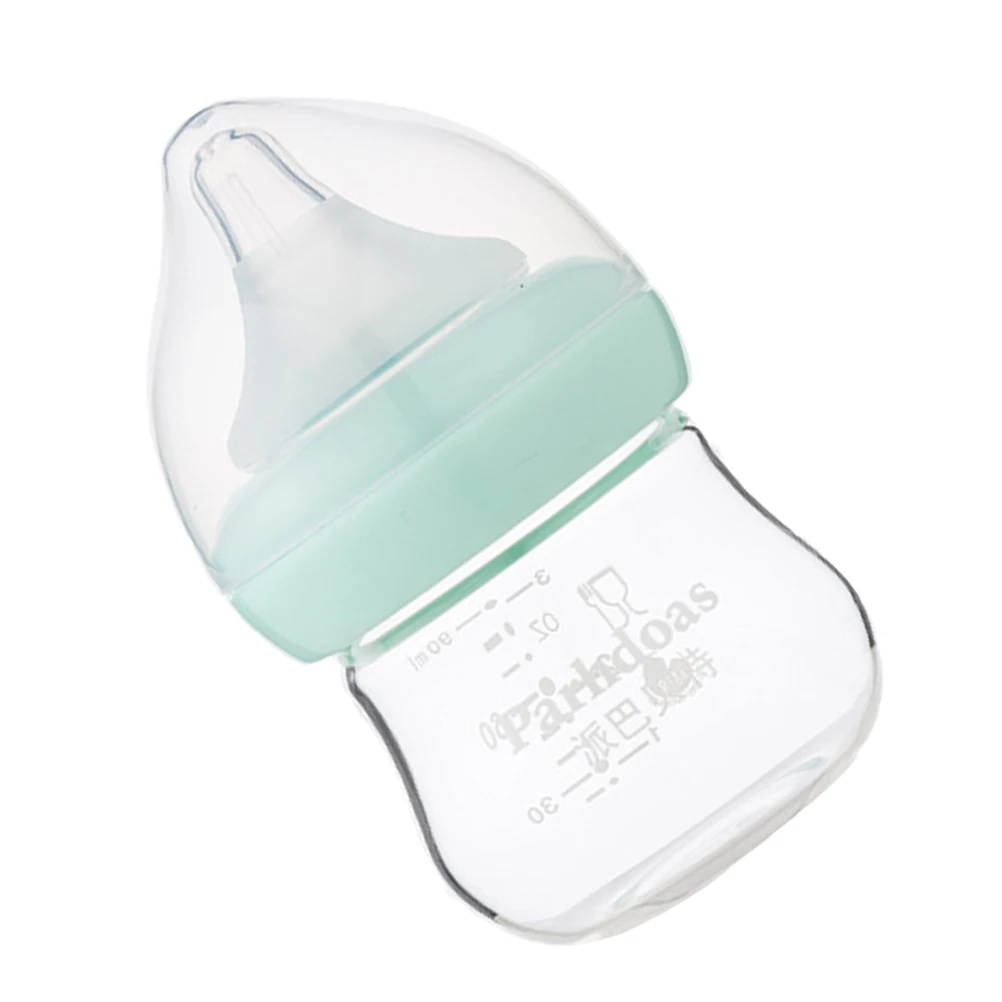

Wide Diameter Glass Baby Bottles 90ml Resistant Portable Feeding Storage Bottle for Newborn Infants