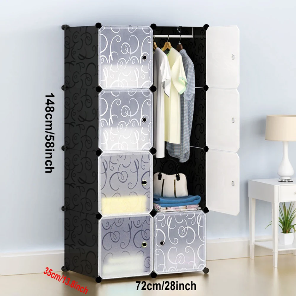 

With Cabinet Folding Plastic Closet Portable Cabinet Wardrobe Bedroom