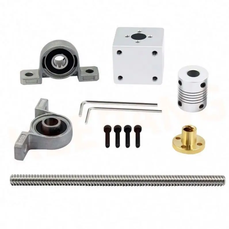 T8 8mm16mm T16 screw 3D printing screw diameter 8mm trapezoidal screw nut sleeve formula nut bracket