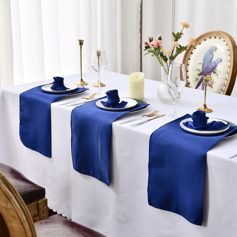 

12pcs Square Table Napkins 50x50cm Washable Satin Cocktail Napkin for Party Wedding birthday Table Cloth Soft Dinner Napkins