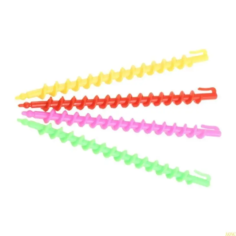 A0NC 1BAGロングプラスチックスタイリングバーバーサロンツールヘアドレッシングスパイラルヘアパームロッド