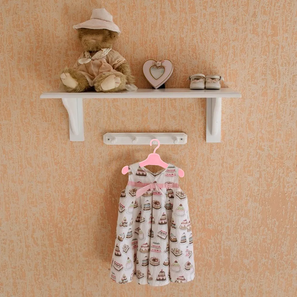 60Pcs Miniature Clothes Hangers Multifunctional Small Wardrobe Storage Space-Saving Outfit Holders for Dollhouse Display