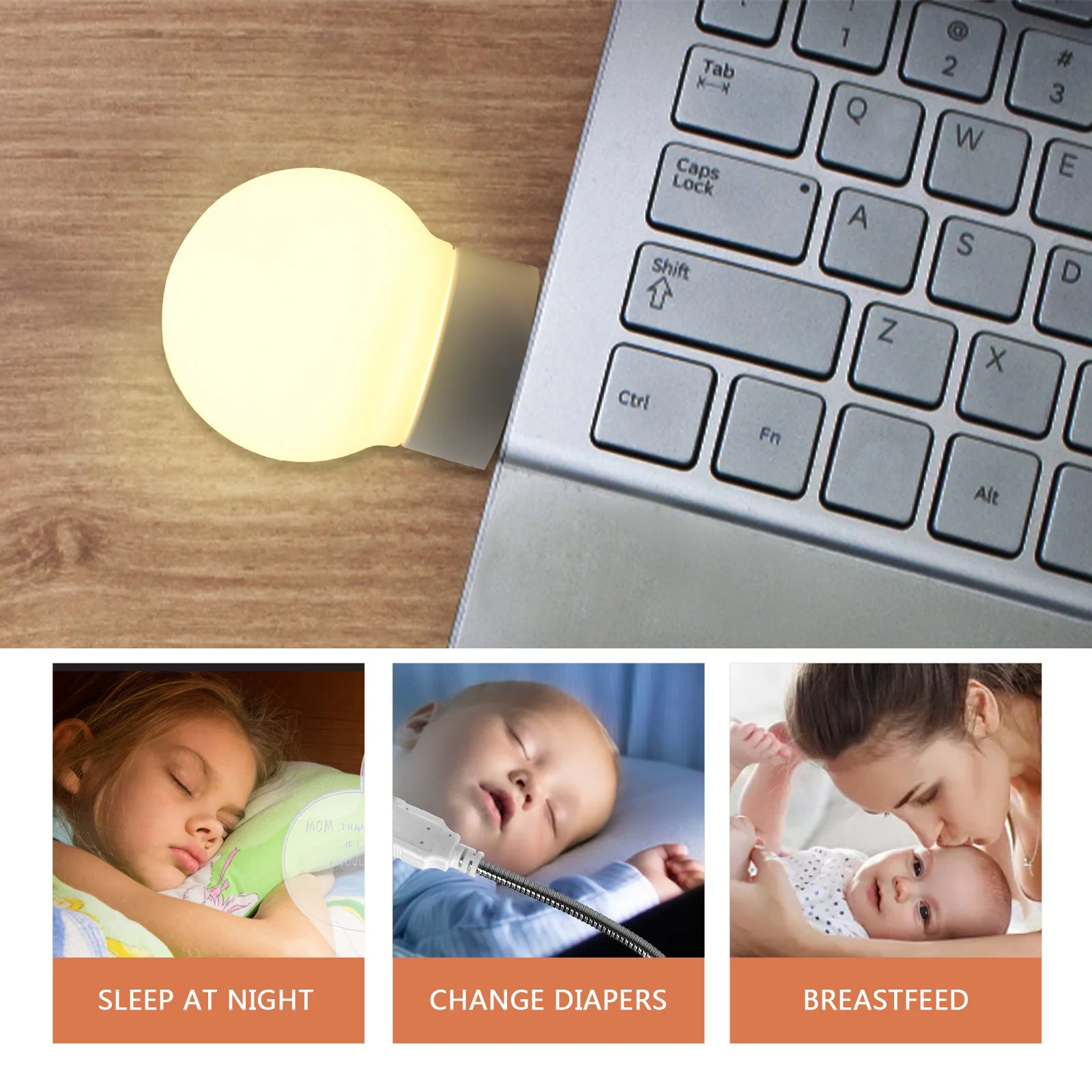 

Night Light Stairway Bedroom Lamp Cute Lamps Small and Fresh Home Decoration Usb Lights Silica Gel