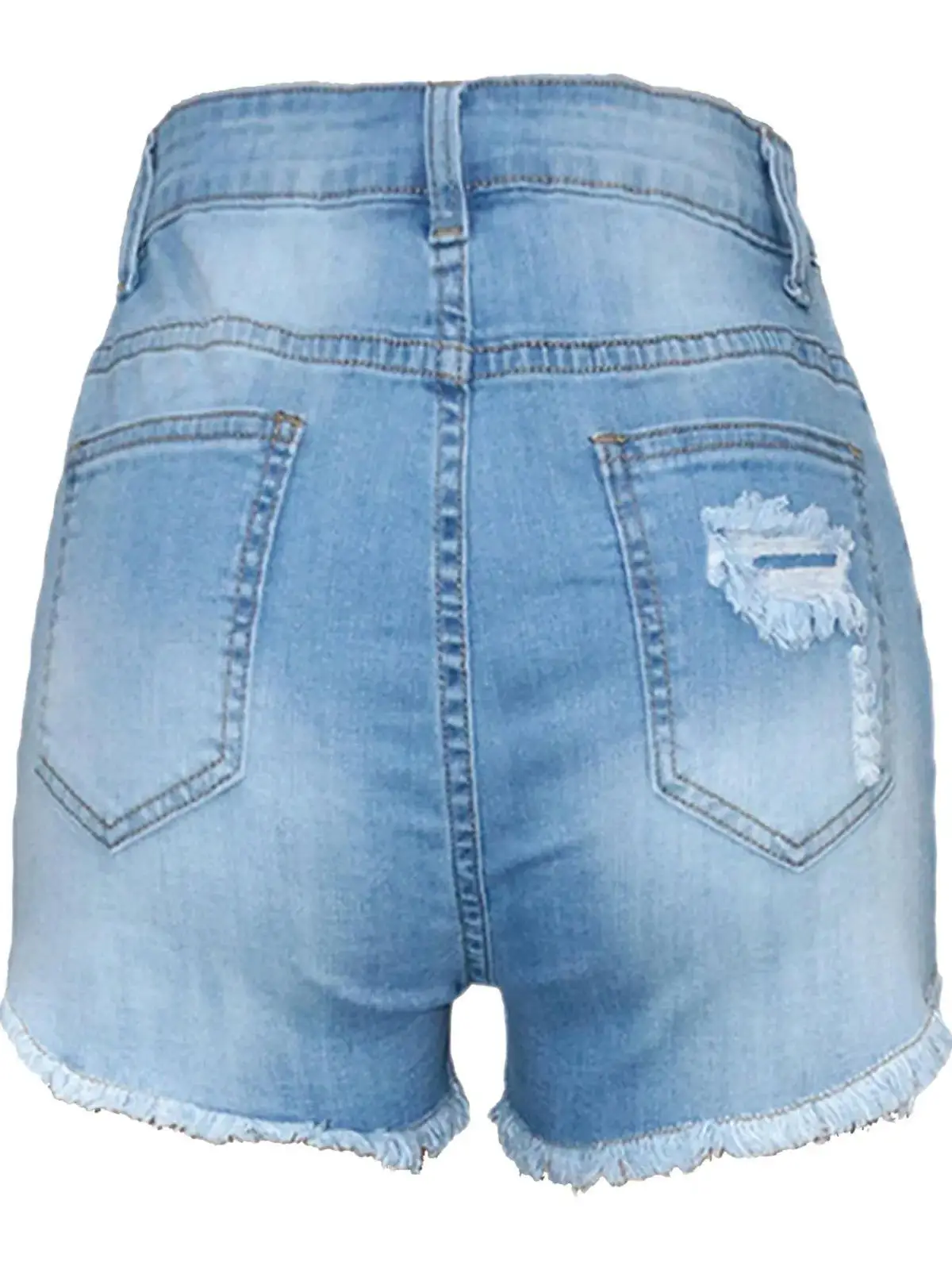 Plones cortos de mezclilla de pierna recta para mujer, estilo urbano, cintura l, cierre con botones, sor regular...