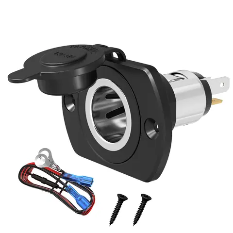 DaierTek 12V Cigarette Lighter Socket 12 Volt Power Outlet Replacement Plug Socket for Car Automotive Truck RV Boat Motorcycle