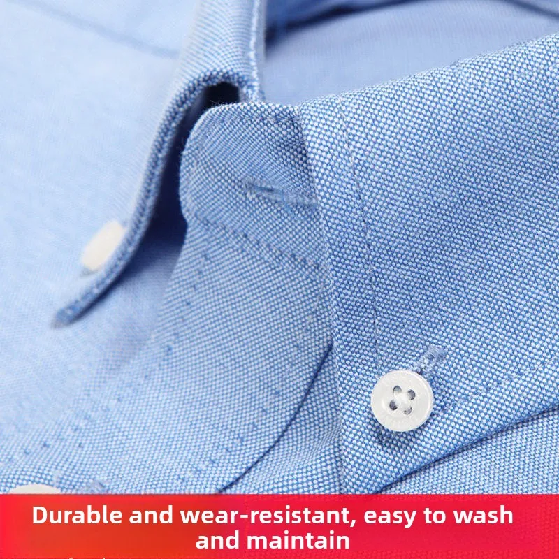 Men's Casual Long Sleeve Sun Protection Shirt Workwear Oxford Cloth Business Gentleman Style Autumn Season Construction Site ...