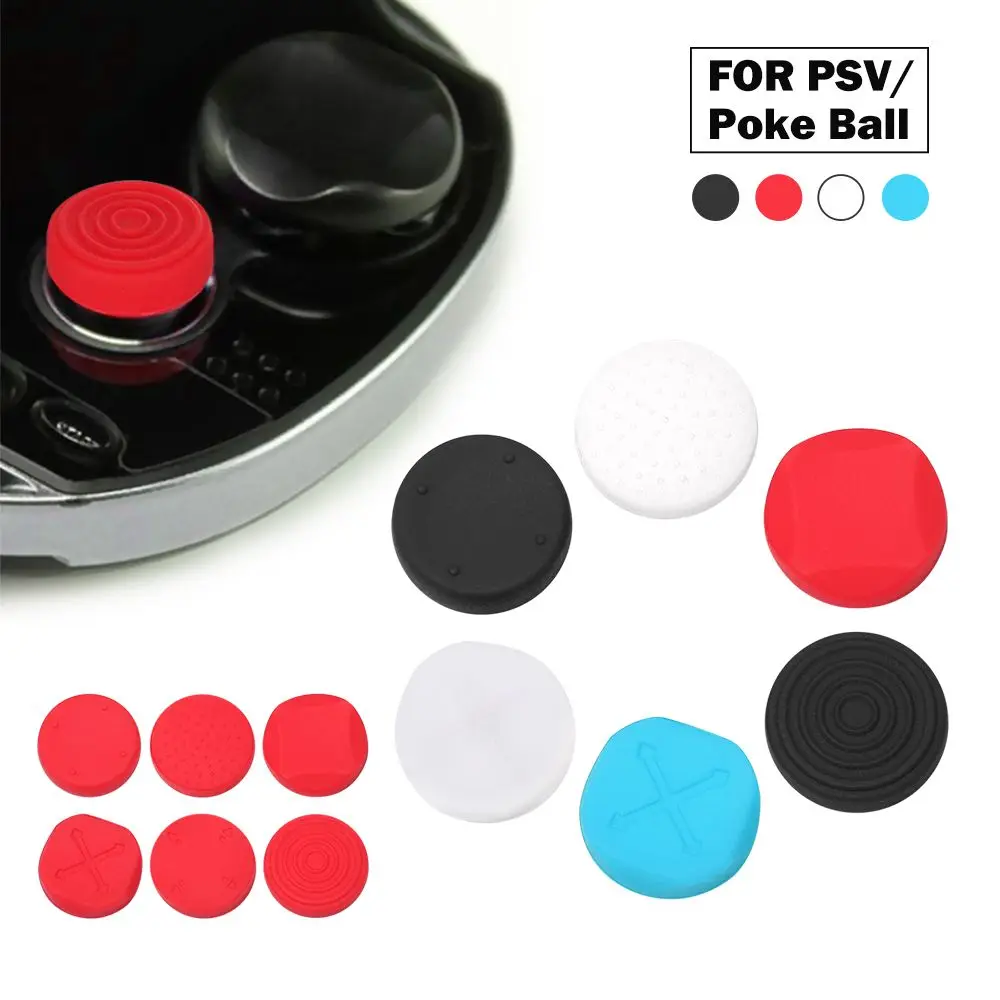 6In1 Silicone Thumbstick Grip Cap Joystick Analog Protective Cover Case For Sony PlayStation Psvita PS Vita PSV 1000/2000 Slim