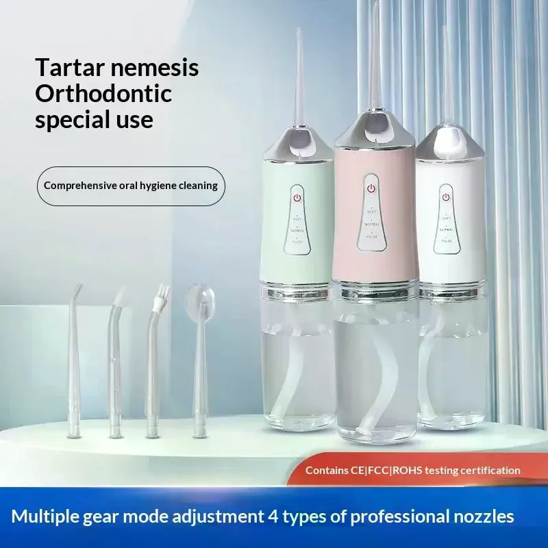 

Portable Oral Irrigator Dental Calculus Removal Dental Water Flosser Oral Hygiene Cleaning Teeth USB Rechargeable 3 Modes