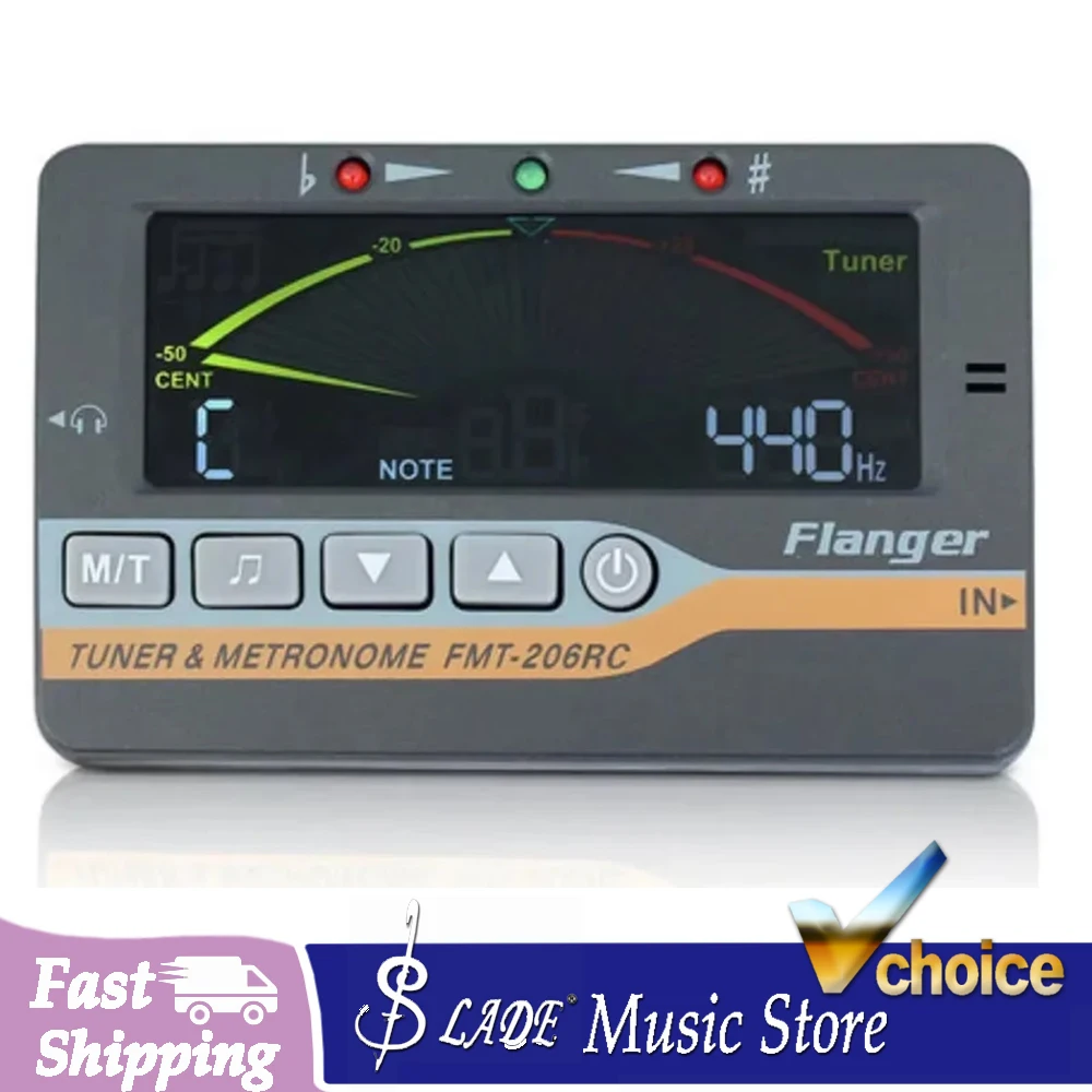 FMT-206RC Guitar Colour Proofreader Electronic Beat Tuner for Guitar Violin Ukulele Piano 12 Equal Tempo Tuning Machines Parts